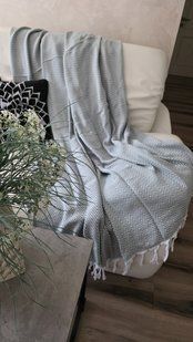 Покривало піке натуральне бавовняне євро 200х240см оливка 3042281319 фото