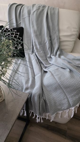Покривало піке натуральне бавовняне євро 200х240см оливка 3042281319 фото