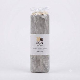 Пештемаль Organic бавовняний із льону ялинка 100х180 см  33346016 фото